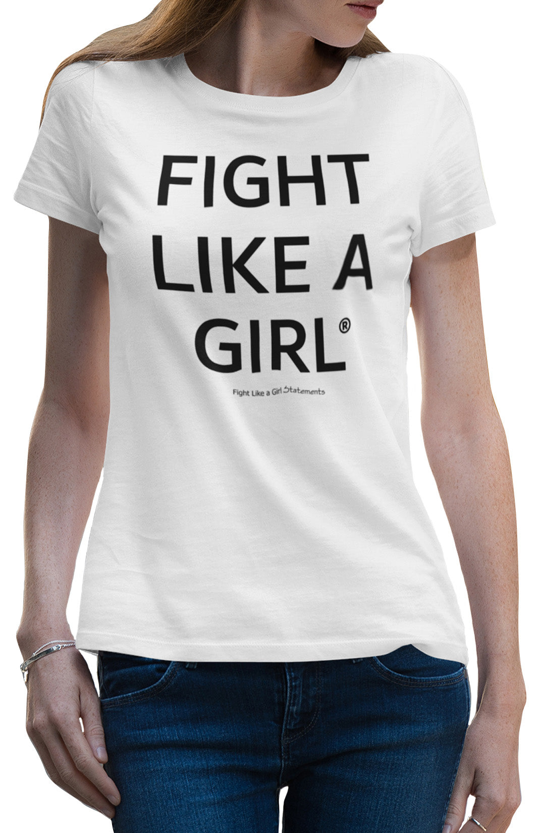 Fight Like a Girl Statements Women's Tri-Blend T-Shirt - White