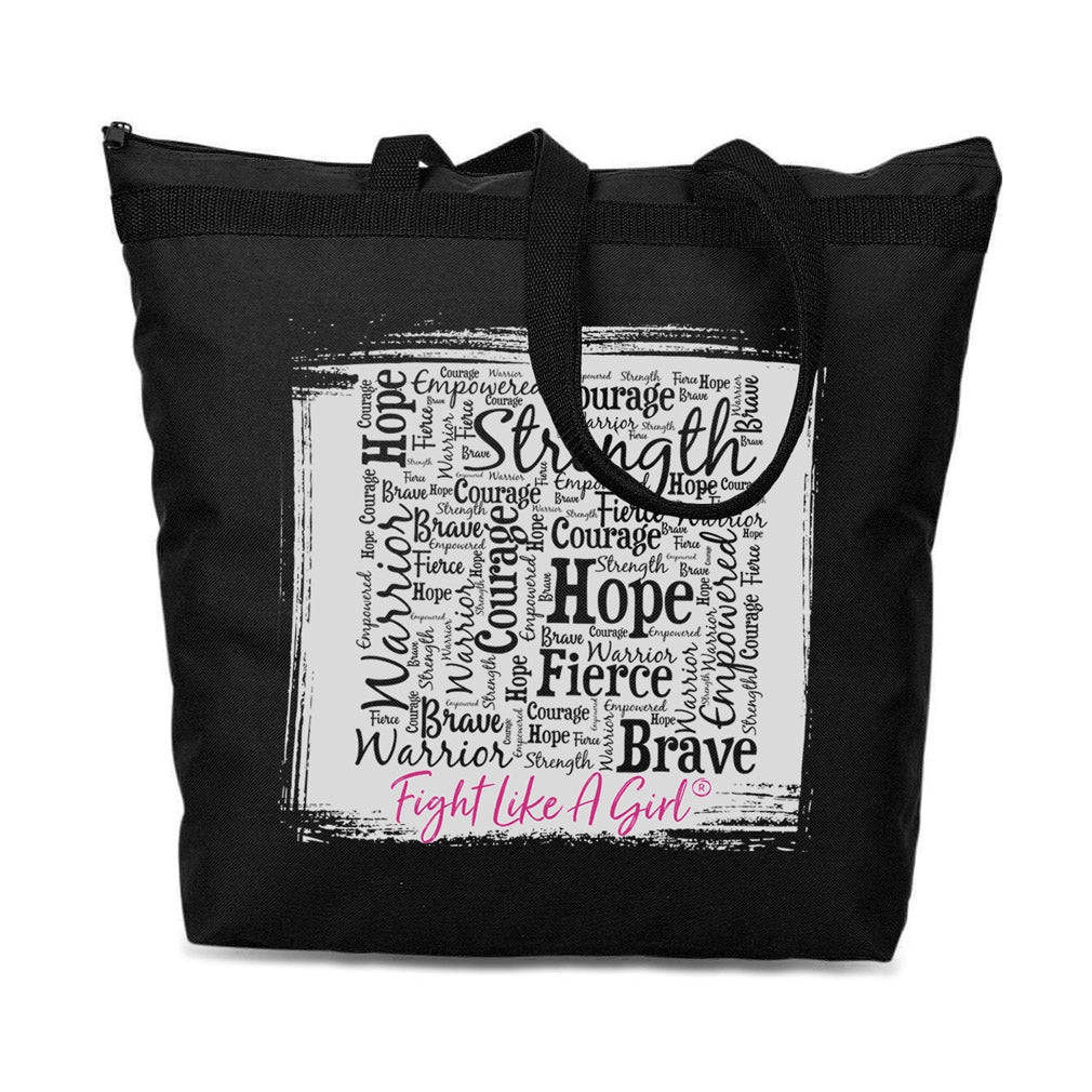 "Inspirational Word Collage" Darcey Tote Bag