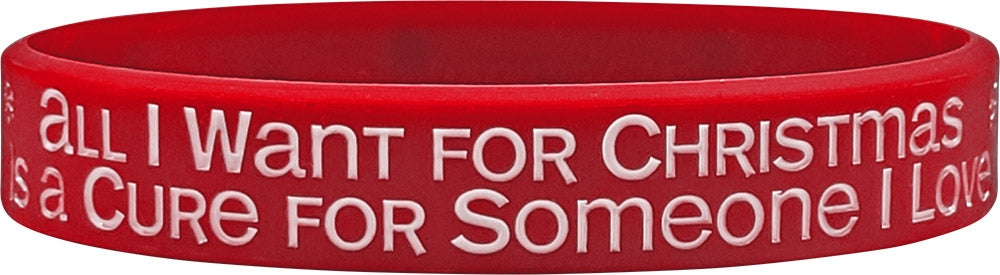 "All I Want for Christmas" Silicone Wristband - Red (Wristbands)