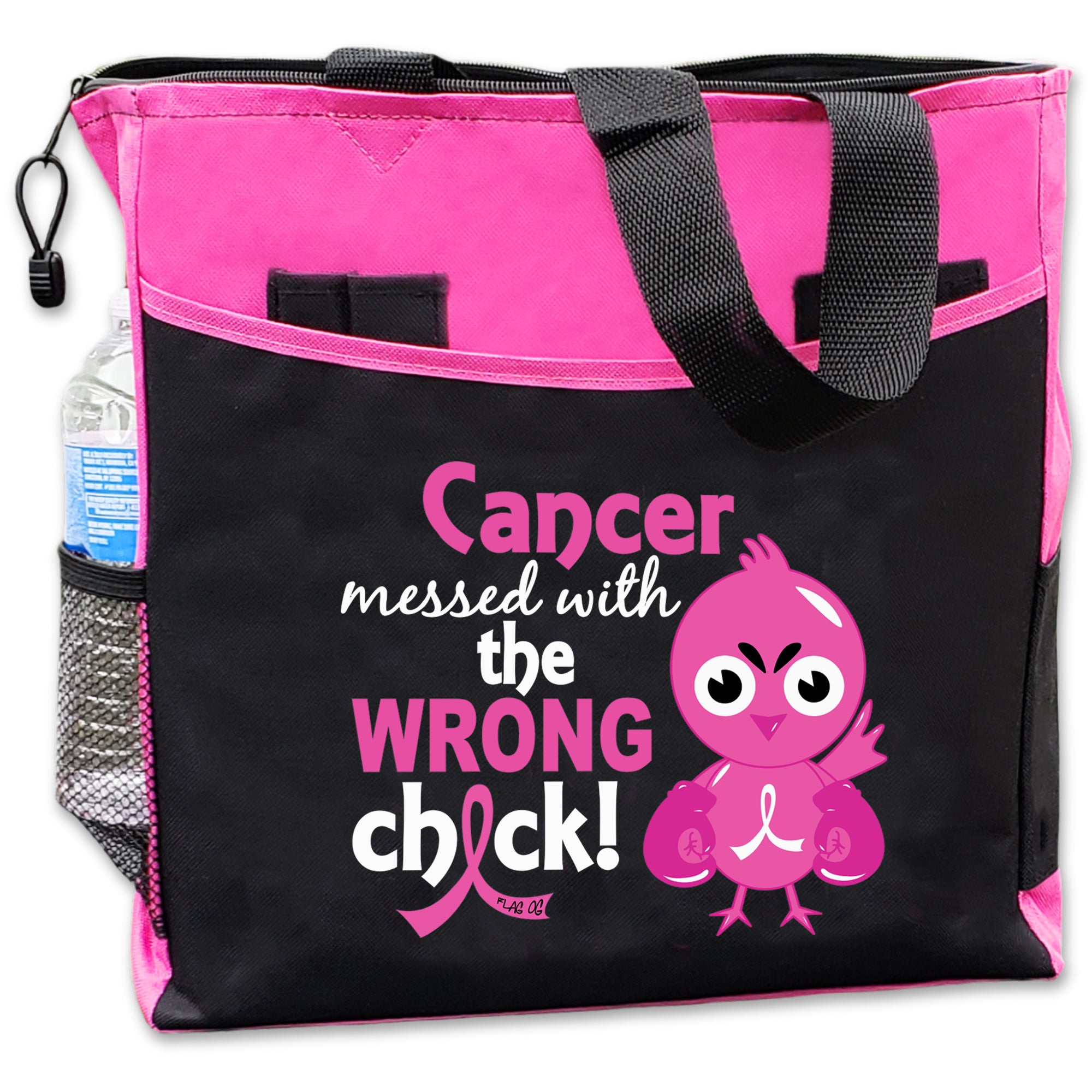 Wrong Chick Dakota Tote Bag - Black w/ Hot Pink