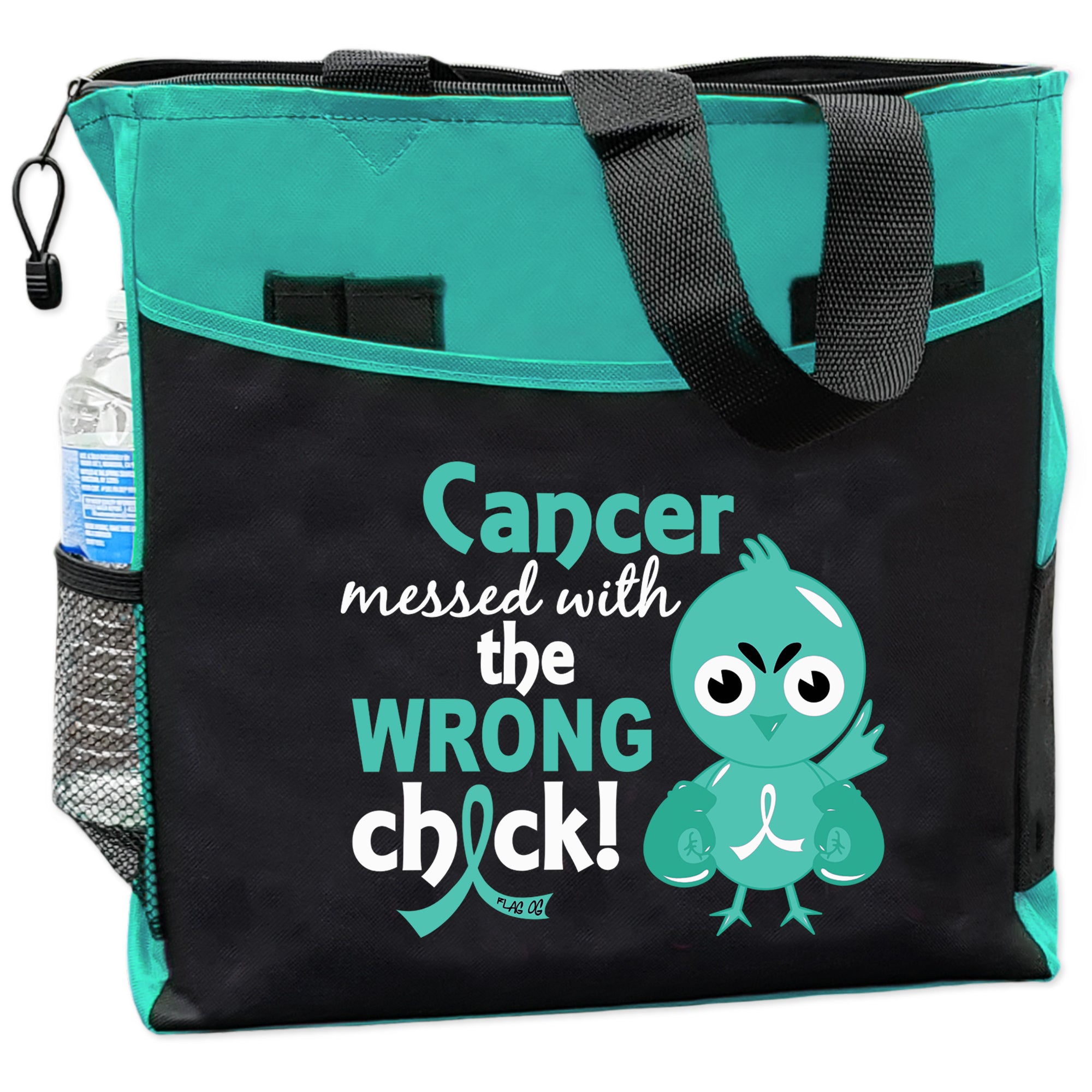 Wrong Chick Dakota Tote Bag - Black w/ Teal