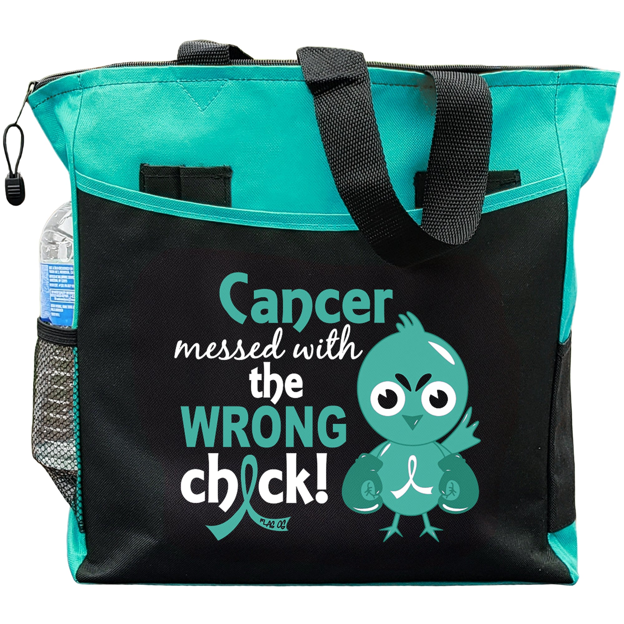 Wrong Chick Dakota Tote Bag - Black w/ Teal