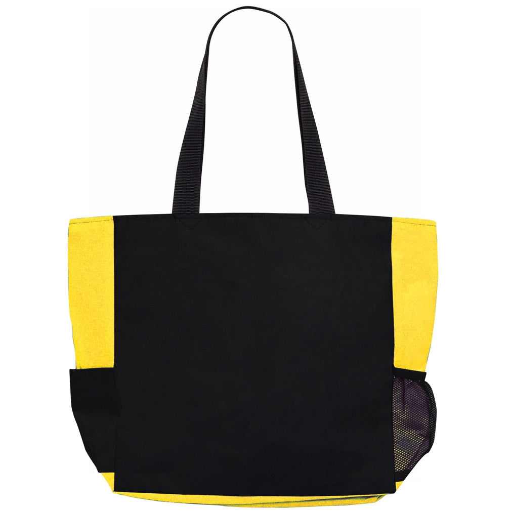 Back of Fight Like a Girl Knockout Dakota Tote Bag - Yellow