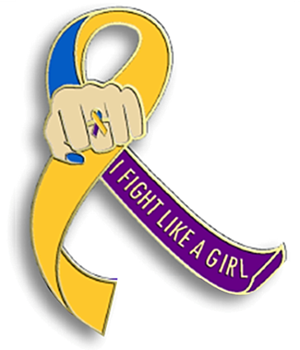 Fight Like a Girl Lapel Pin - Bladder Cancer