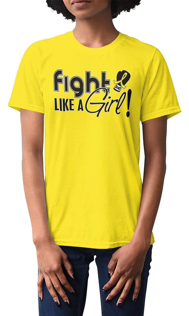"Fight Like a Girl Signature" Unisex T-Shirt - Yellow