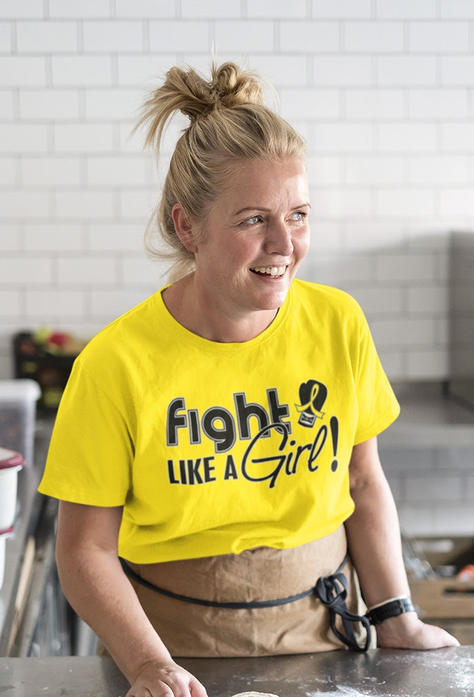 "Fight Like a Girl Signature" Unisex T-Shirt - Yellow