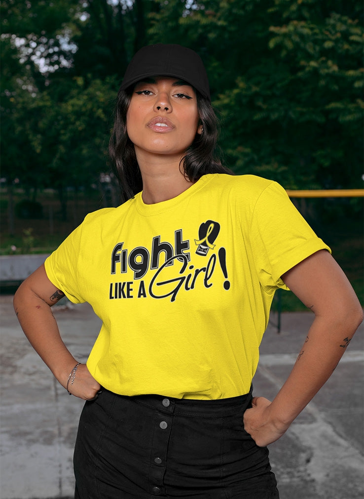 "Fight Like a Girl Signature" Unisex T-Shirt - Yellow