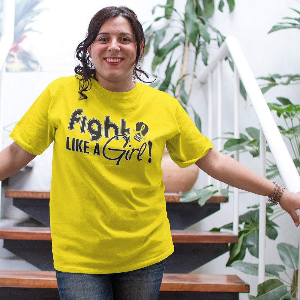 "Fight Like a Girl Signature" Unisex T-Shirt - Yellow