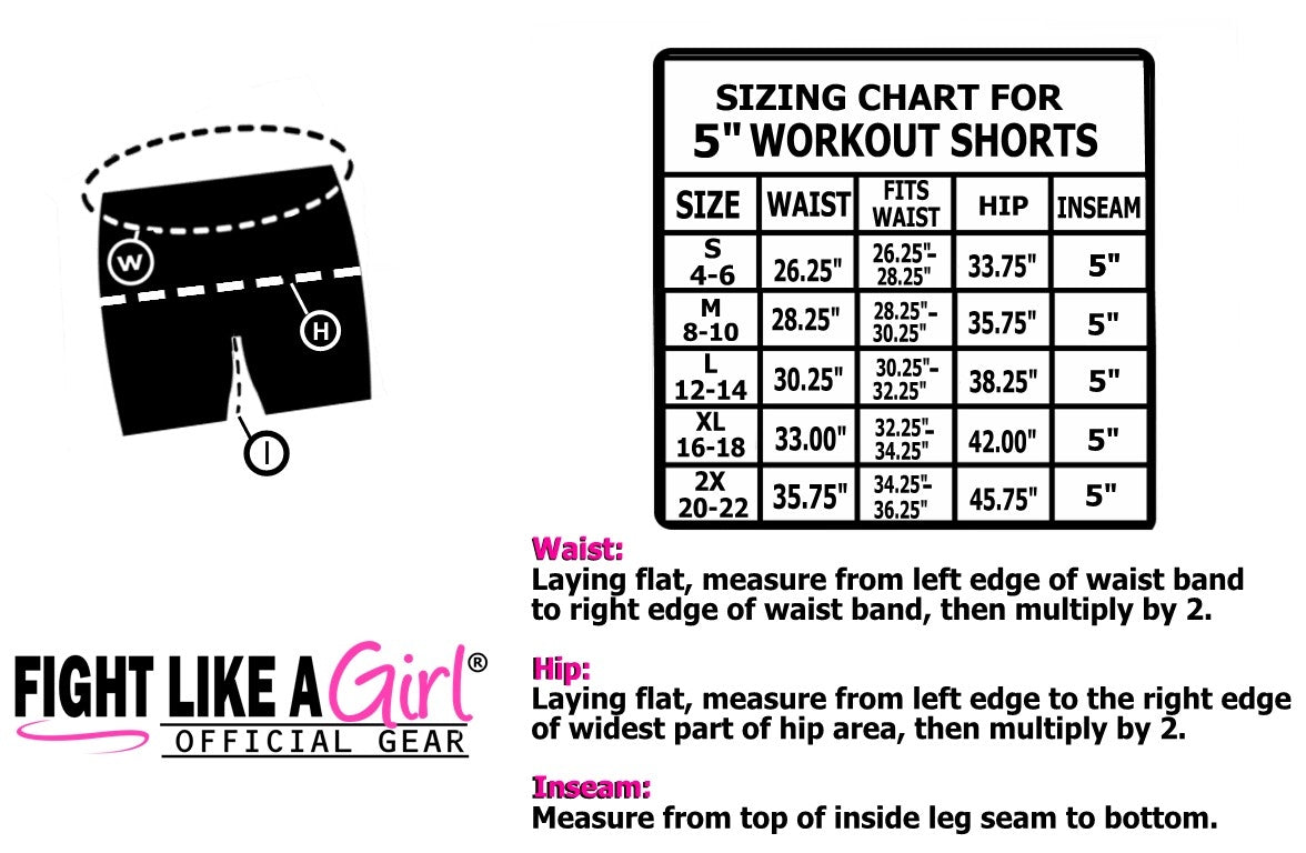"Fight Like a Girl Script" Women's High Waist Athletic Shorts for Running