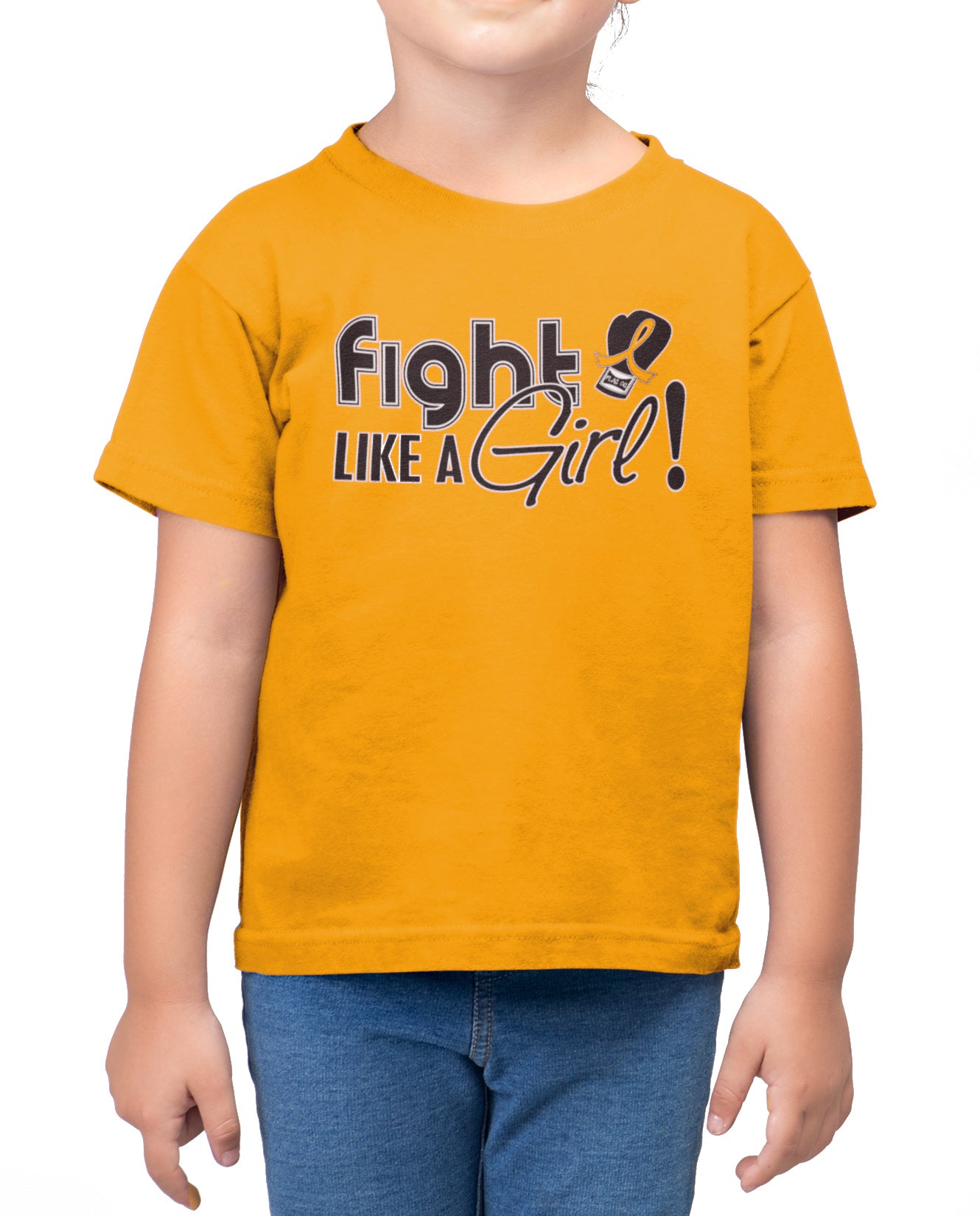 Fight Like a Girl Signature Youth T-Shirt - Gold