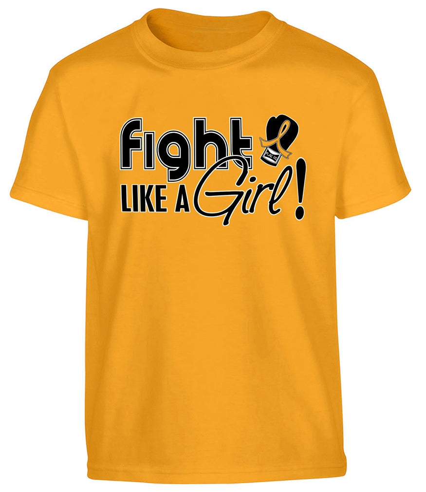 "Fight Like a Girl Signature" Kids T-Shirt - Gold