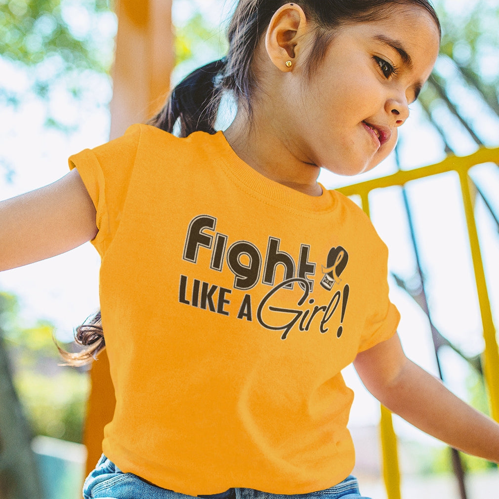 "Fight Like a Girl Signature" Kids T-Shirt - Gold