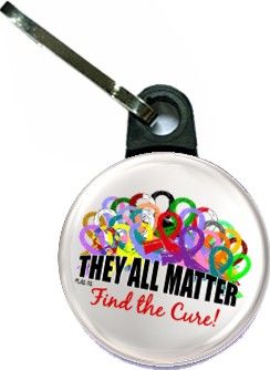 They All Matter Zipper Pull - White