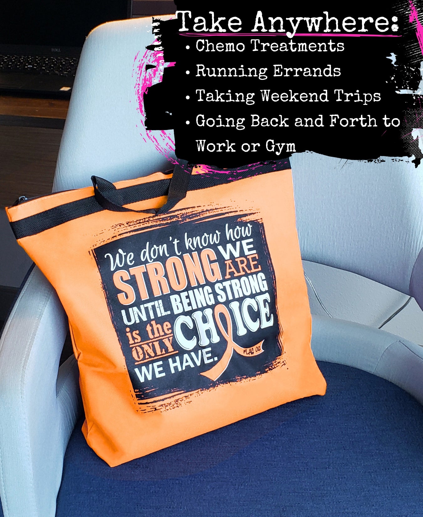How Strong We Are Darcey Tote Bag - Orange