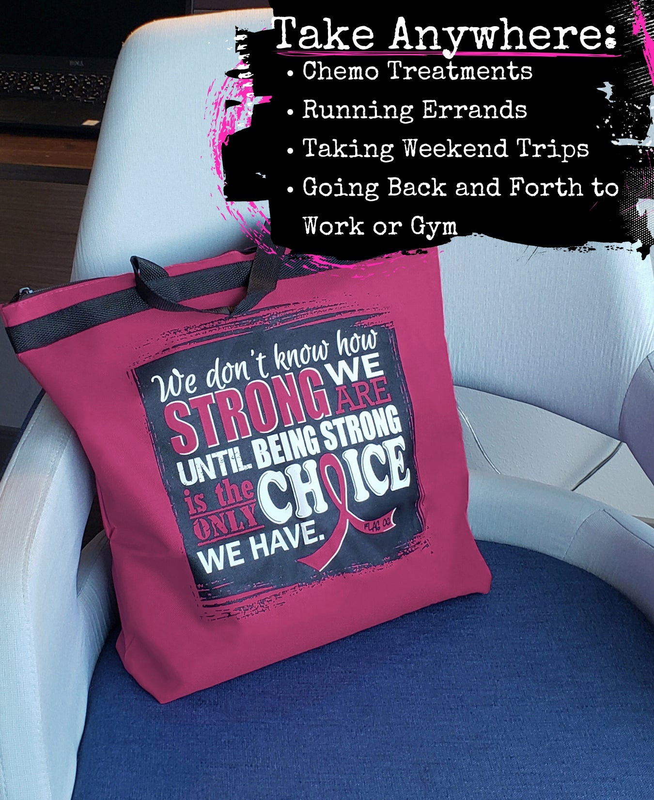 How Strong We Are Darcey Tote Bag - Burgundy