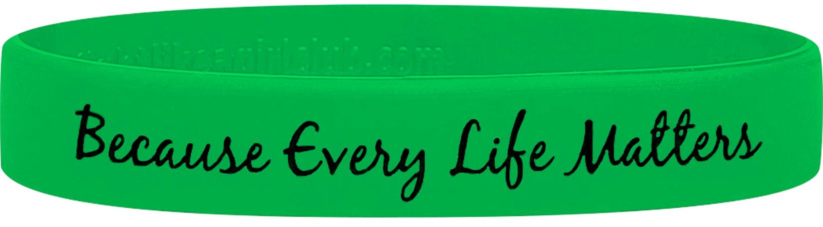 Organ Donor Silicone Wristband - Green