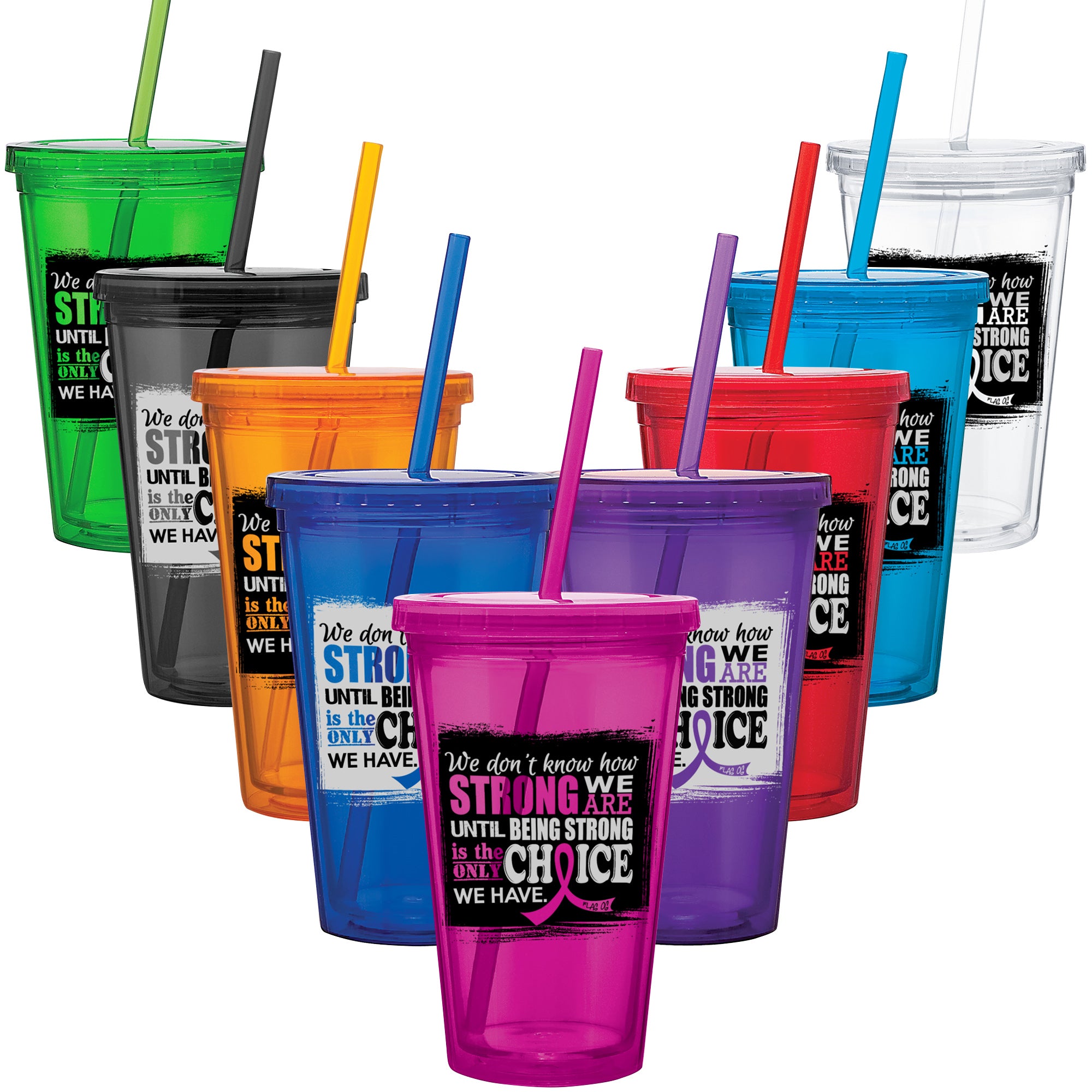 How Strong We Are Acrylic Tumbler - Purple