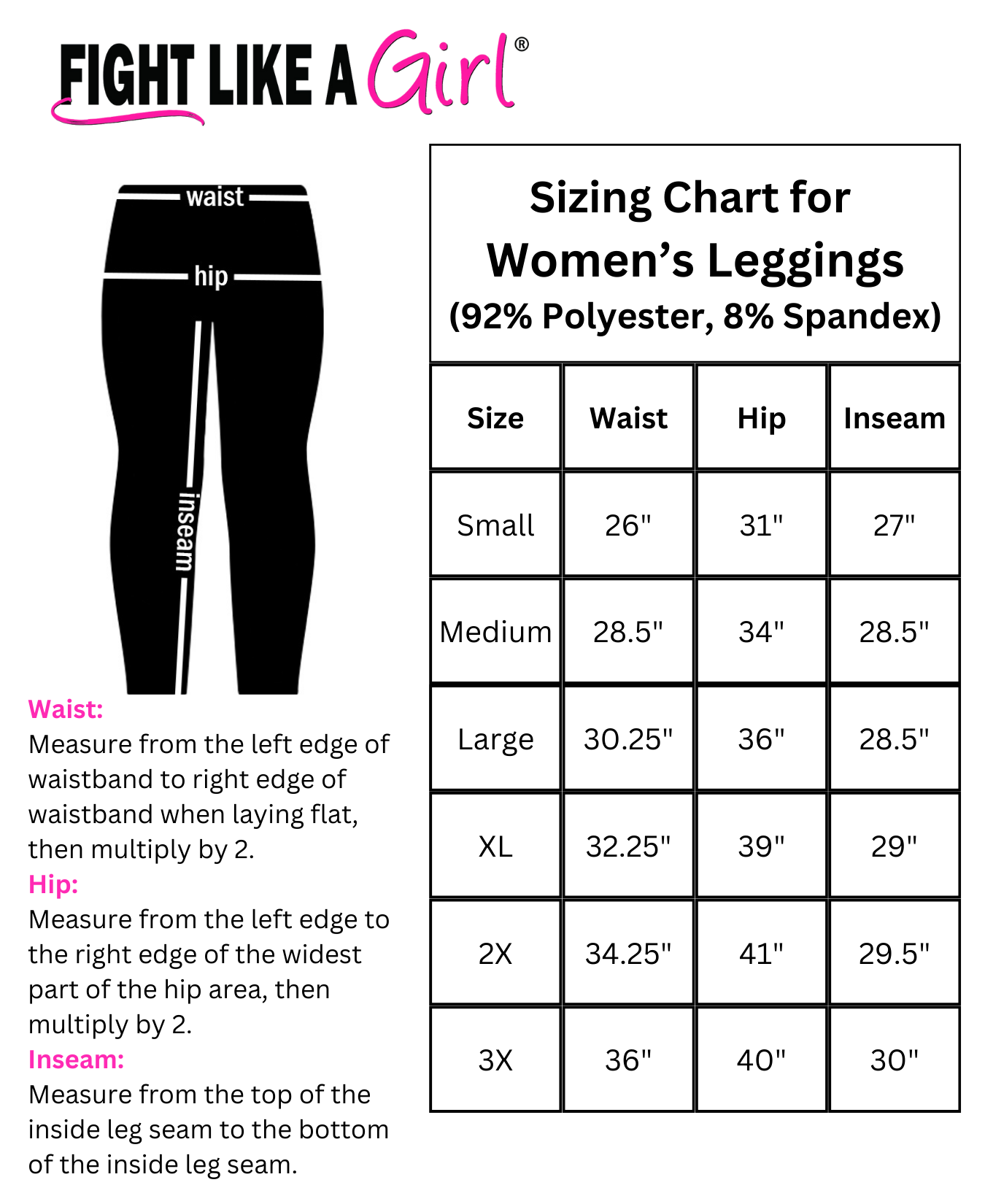 Fight Like a Girl Hybrid Women's Leggings - Black w/ Light Purple
