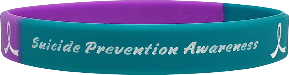 Thankful to Still Have Silicone Wristband - Teal/Purple