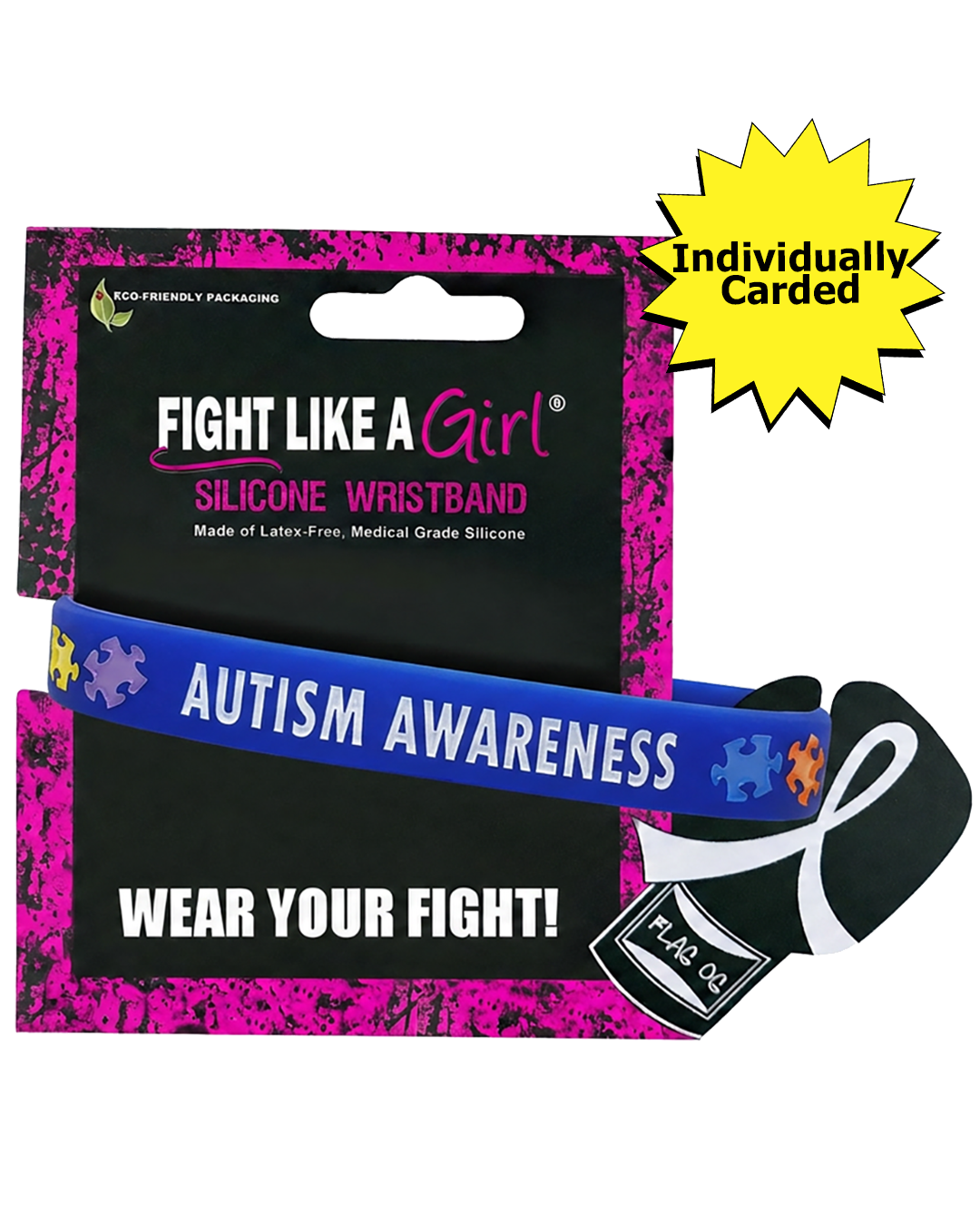 Autism Awareness Silicone Wristband - Blue