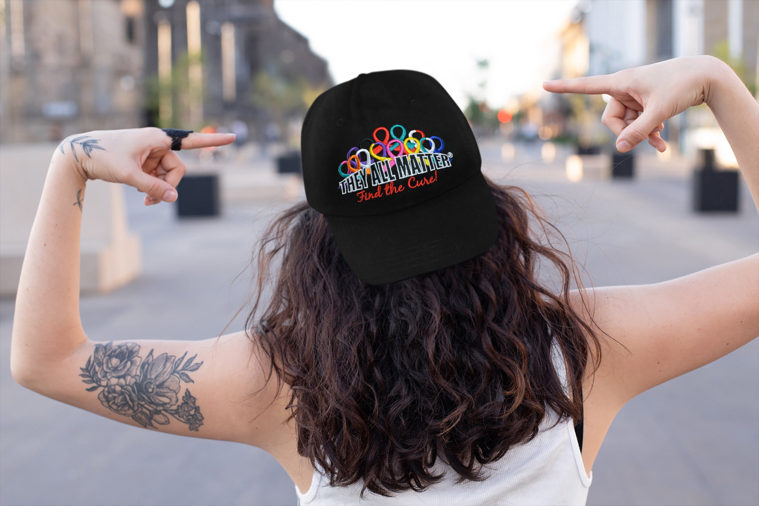 They All Matter Embroidered Cap - Black