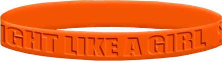 Fight Like a Girl 2 Wristband - Orange
