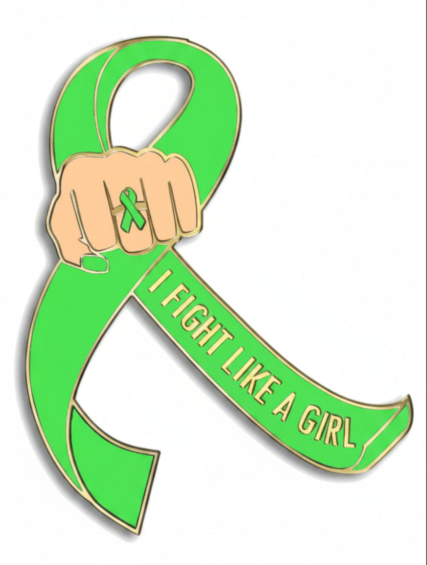 lymphoma_lyme_disease_lapel_pin_fight_like_a_girl