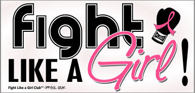 Fight Like a Girl Signature Bumper Sticker - Pink