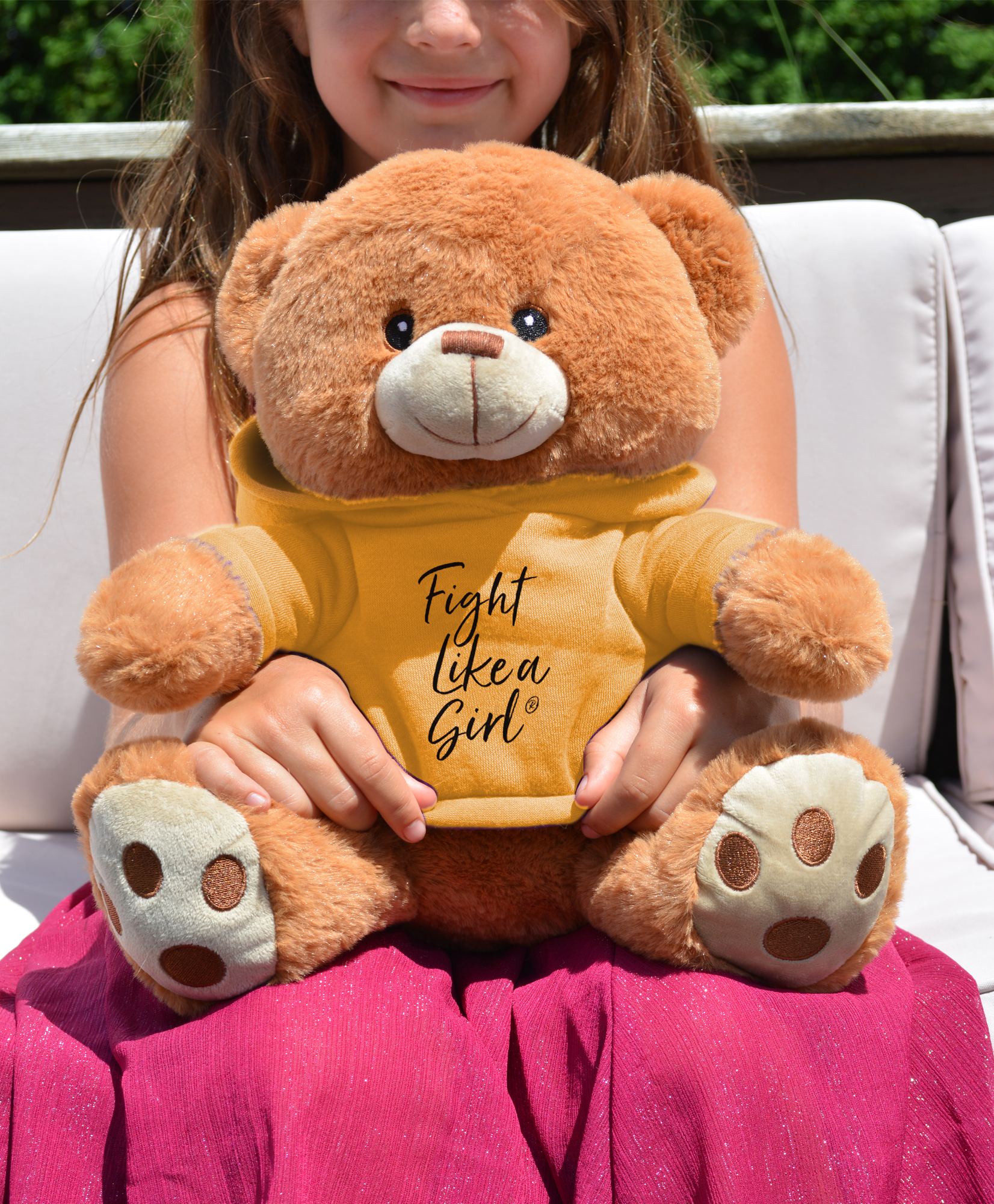 Fight Like a Girl Script Fight Pal Teddy Bear - Gold