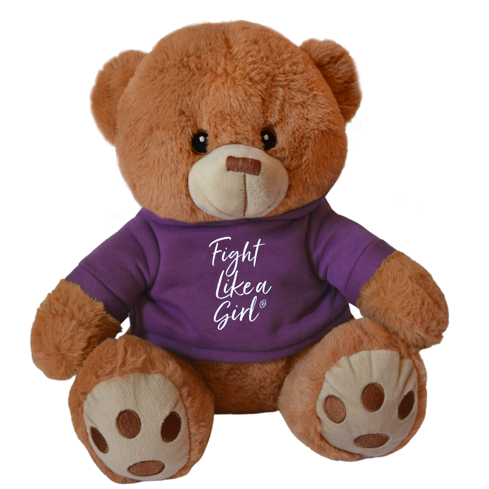 Fight Like a Girl Script Fight Pal Teddy Bear - Purple