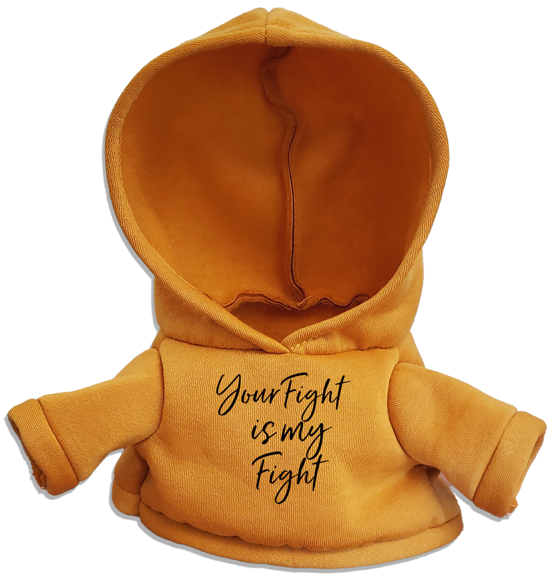 Your Fight Is My Fight Script Hoodie for Stuffed Animal - Gold