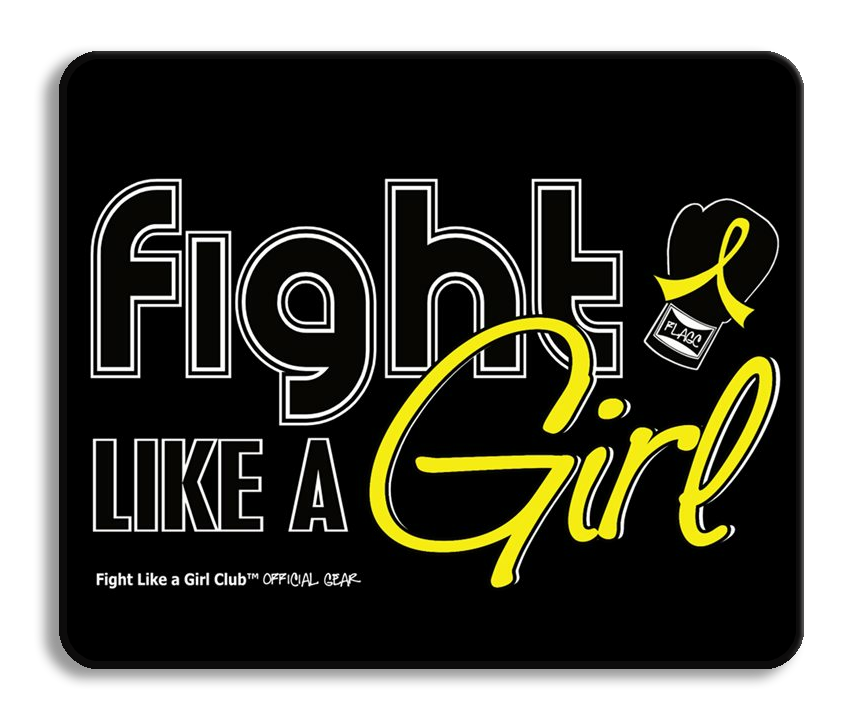 Fight Like a Girl Signature Mousepad - Yellow