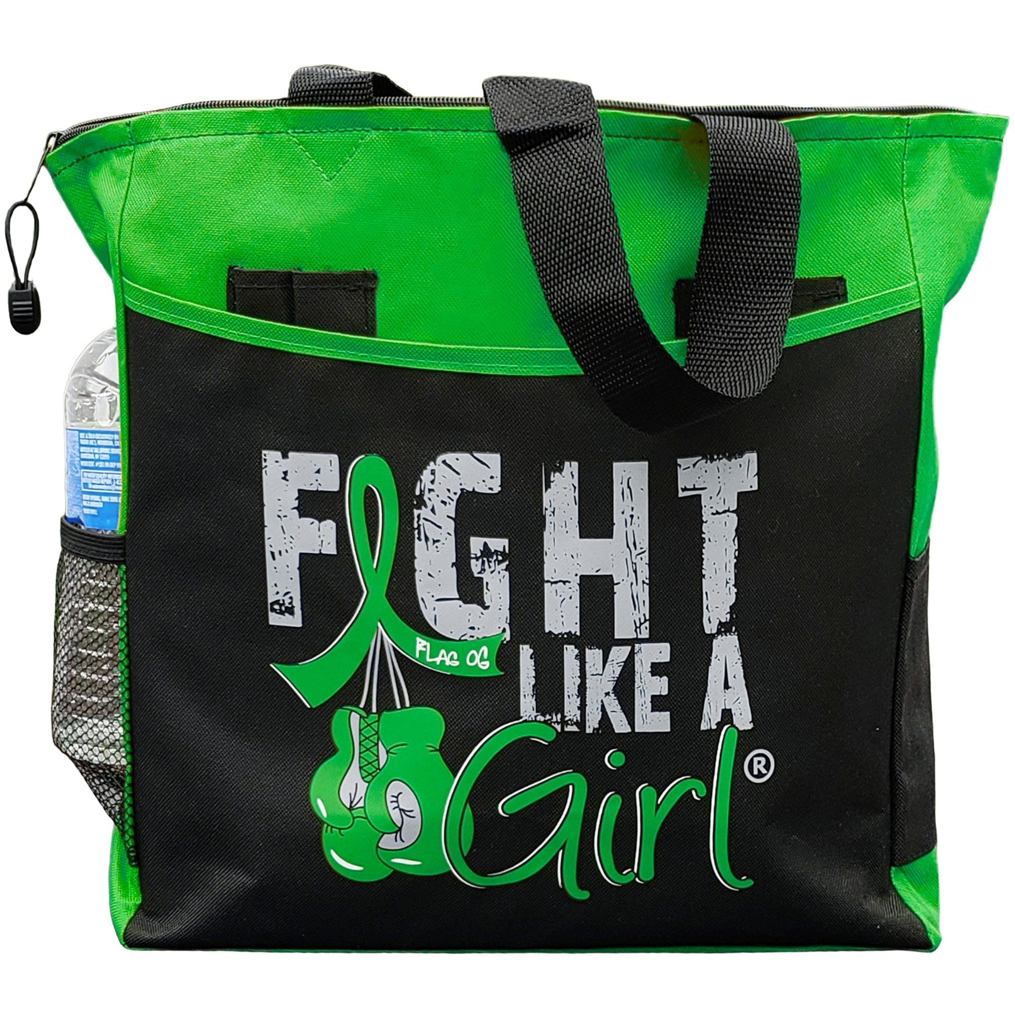 Fight Like a Girl Knockout Dakota Tote Bag - Black w/ Green