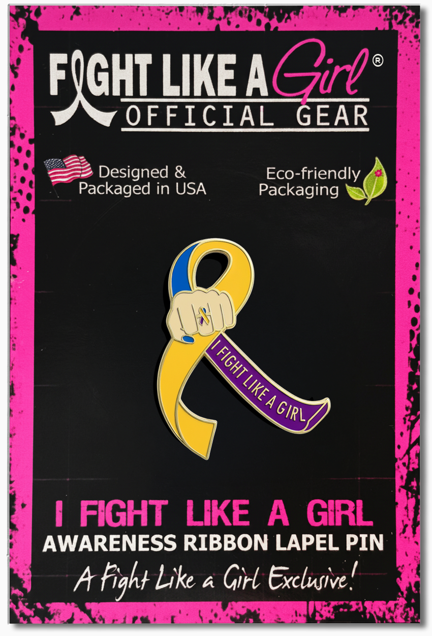 bladder_cancer_lapel_pin_on_fight_like_a_girl_branded_retail_card