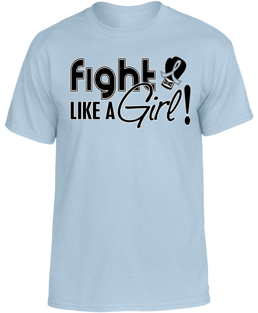 "Fight Like a Girl Signature" Unisex T-Shirt - Light Blue