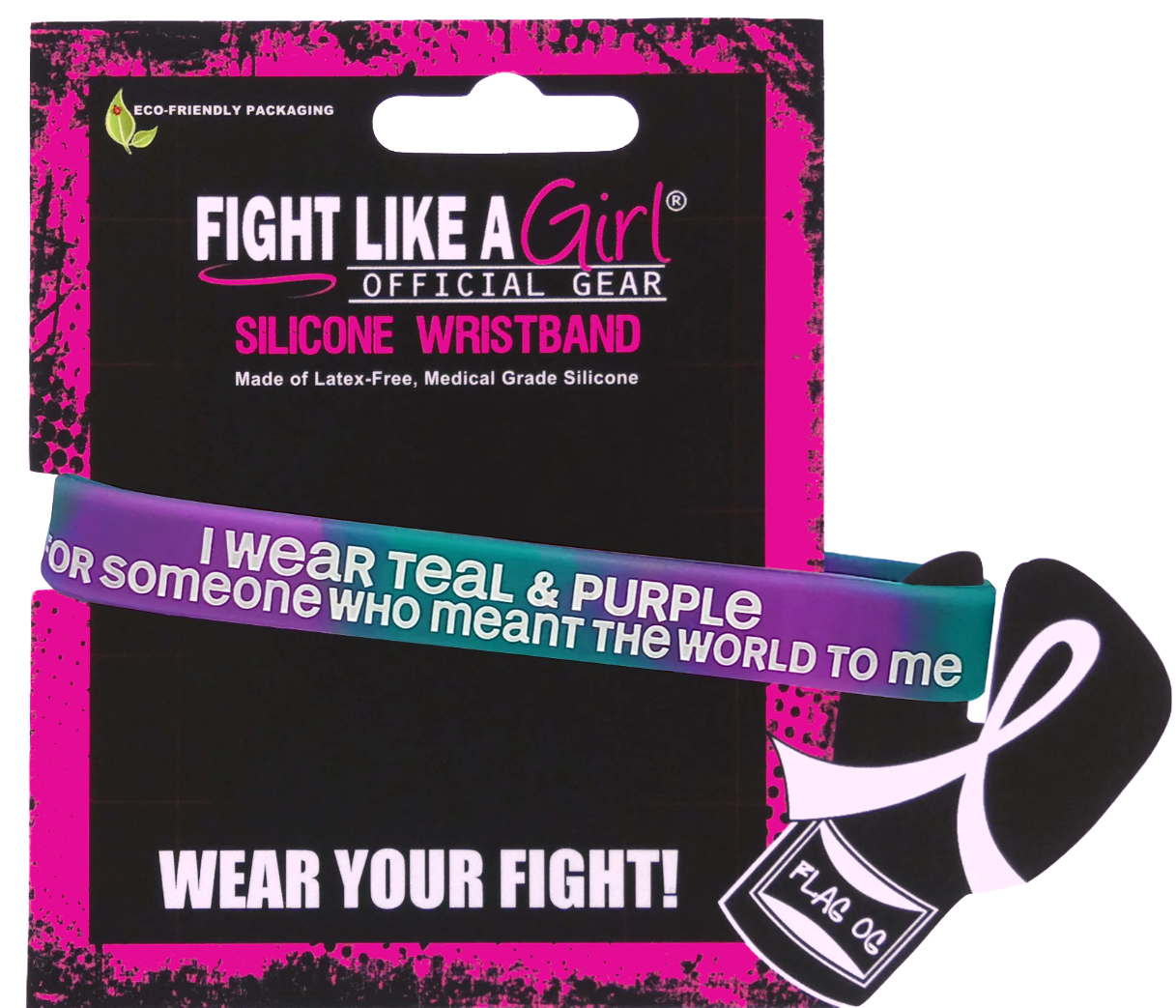 Meant the World to Me Silicone Wristband - Teal/Purple Swirl