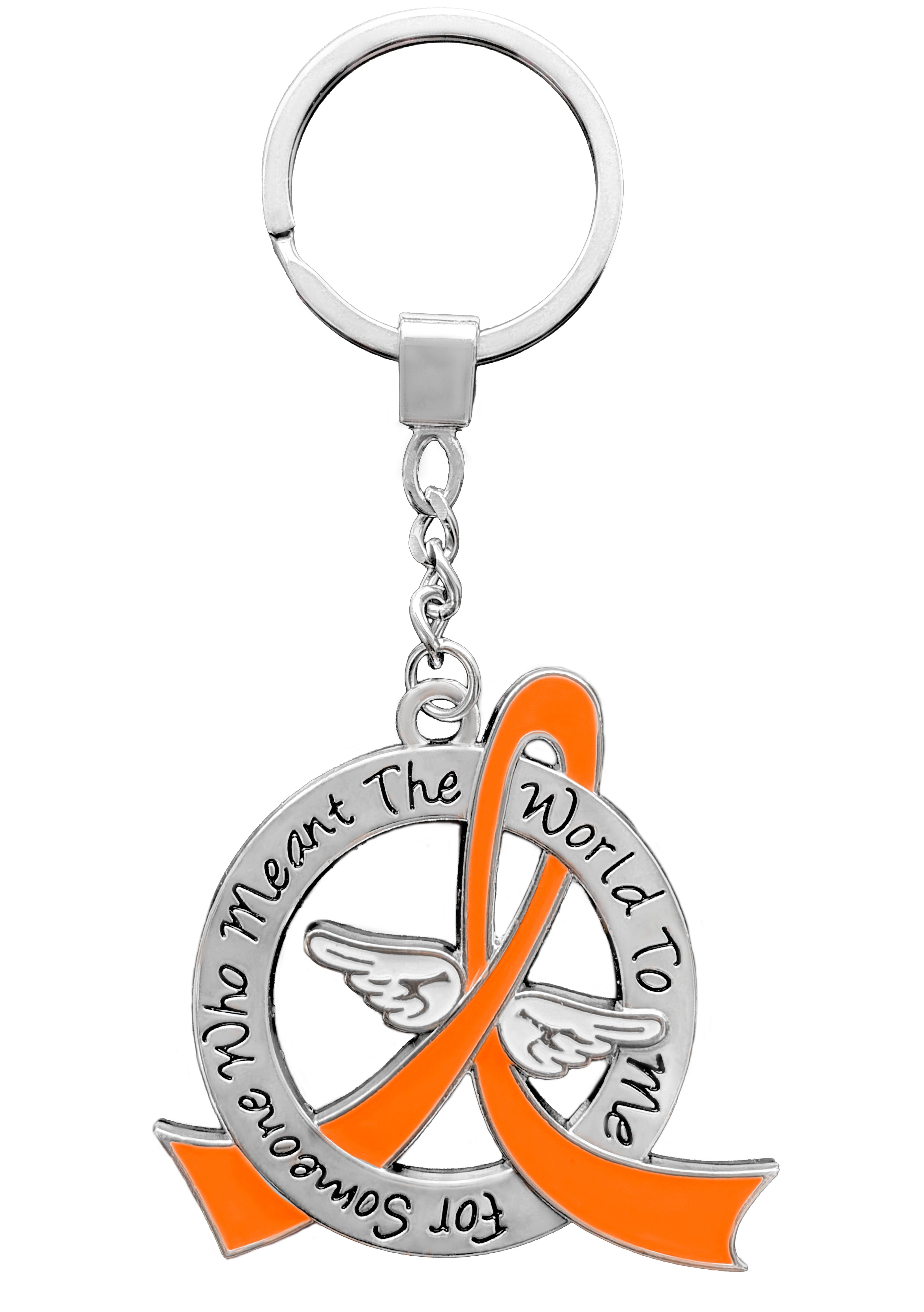 Meant the World to Me Awareness Ribbon Keychain - Orange