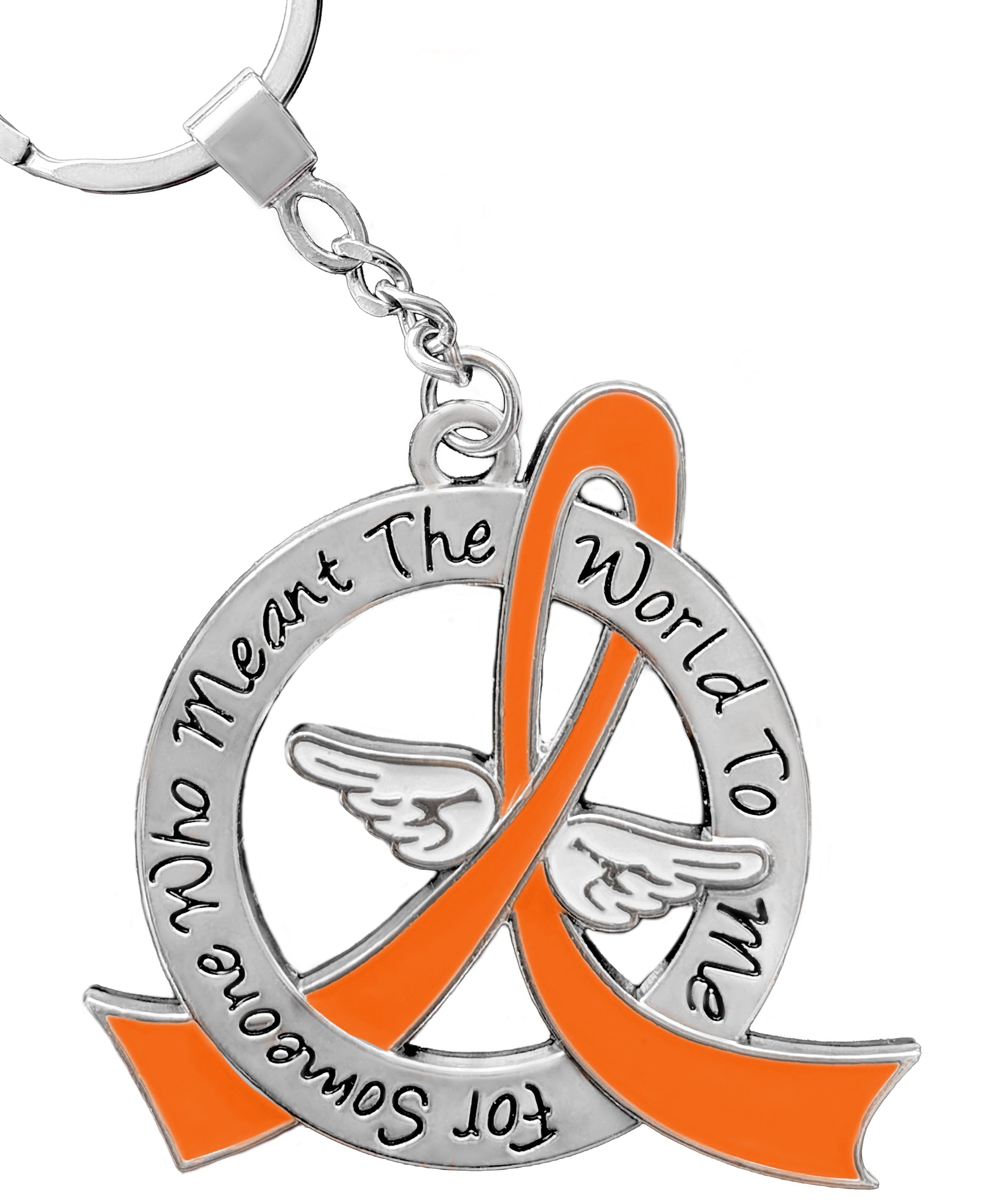 Meant the World to Me Awareness Ribbon Keychain - Orange