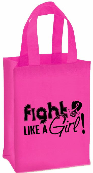 Fight Like a Girl Signature Mini Tote Bag - Hot Pink