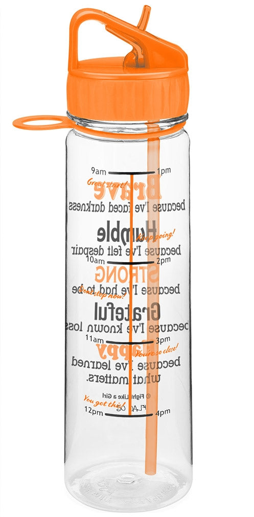 "Brave" SlimKim II Water Bottle - Orange