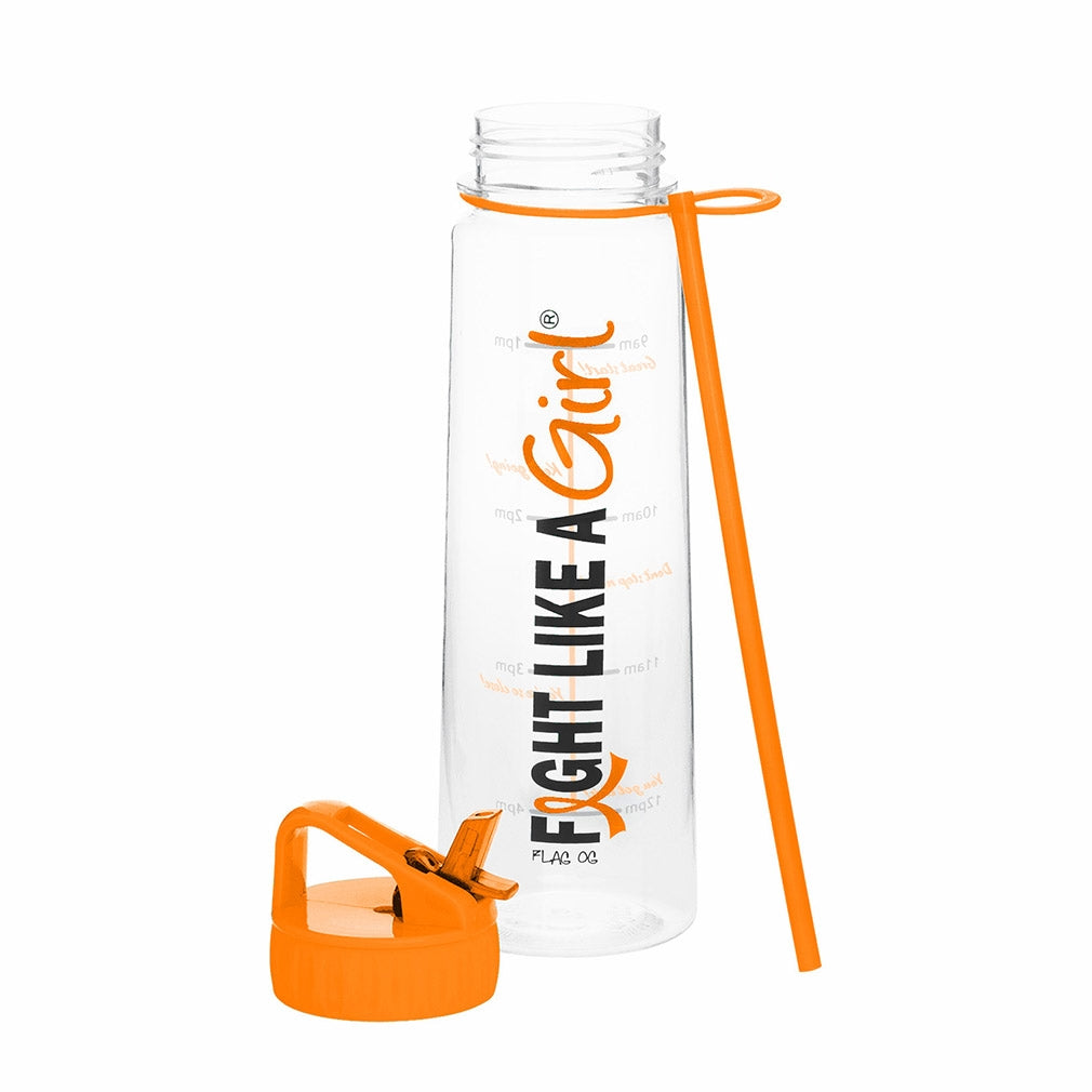 "Fight Like a Girl Hybrid" SlimKim II Water Bottle - Orange