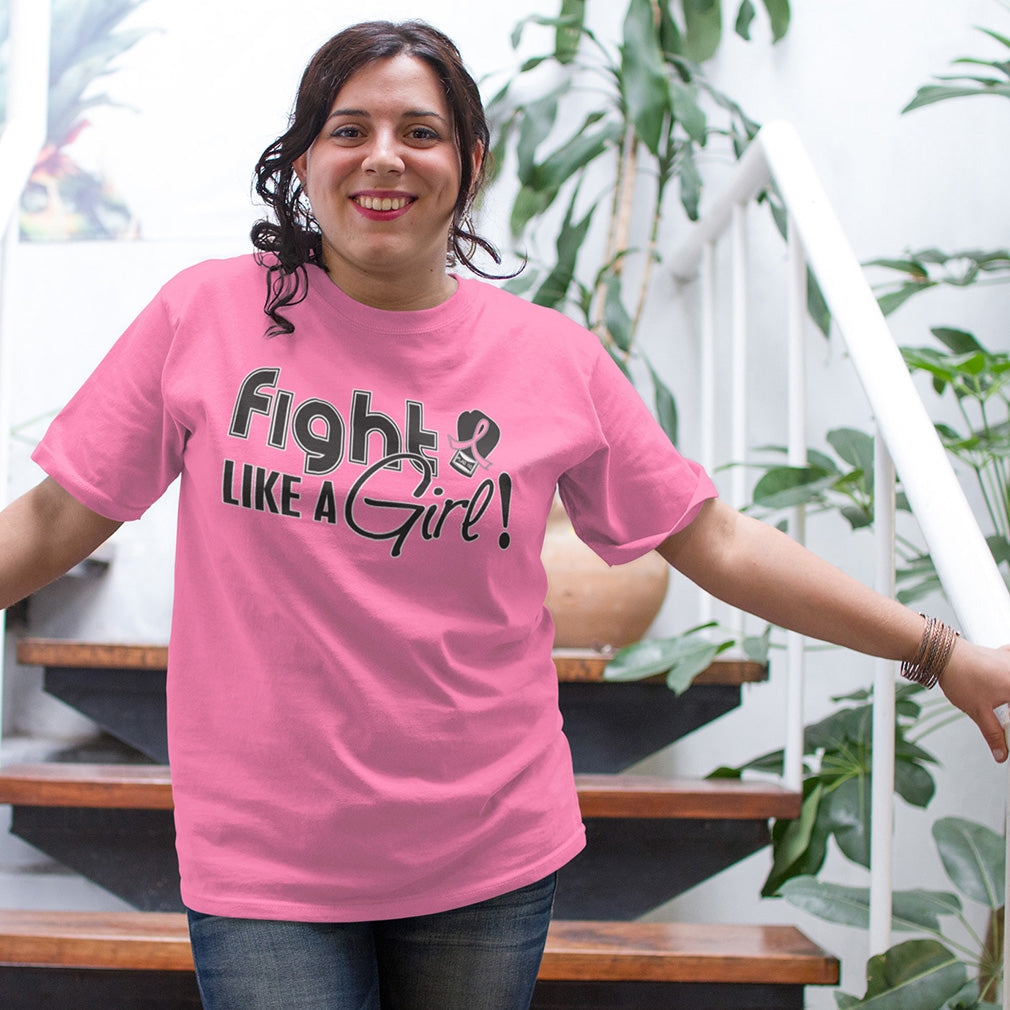 "Fight Like a Girl Signature" Unisex T-Shirt - Pink