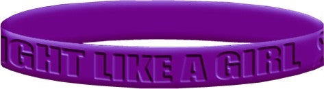 Fight Like a Girl Wristband - Purple