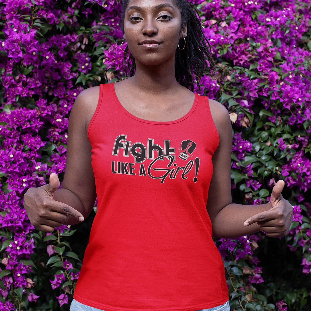 "Fight Like a Girl Signature" Stretch Tank Top - Red