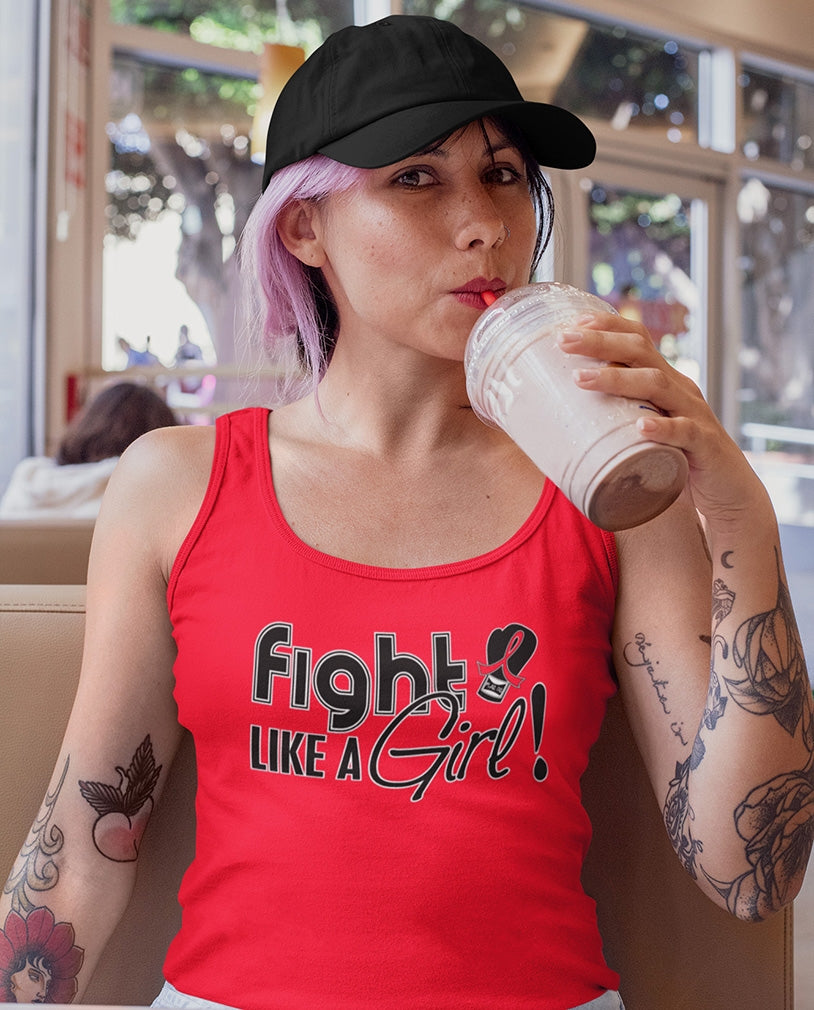 "Fight Like a Girl Signature" Stretch Tank Top - Red
