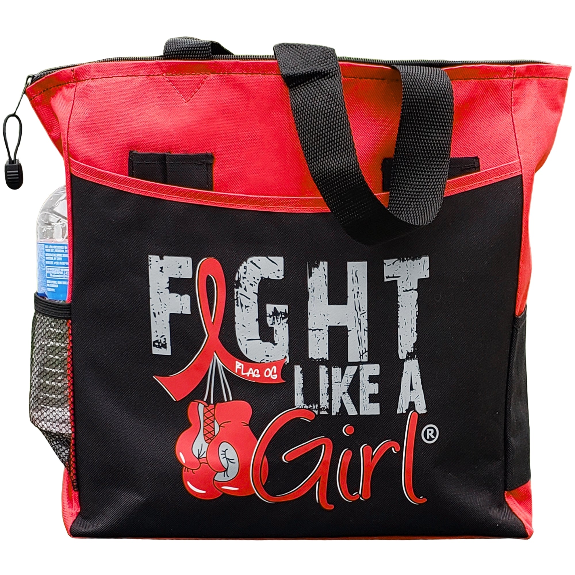 Fight Like a Girl Knockout Dakota Tote Bag - Black w/ Red