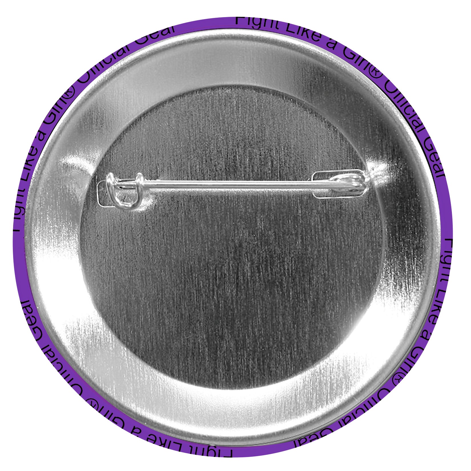 Fight Like a Girl Signature Round Button - Purple