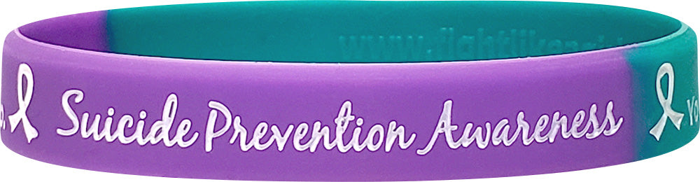 Be Kind to Everyone You Meet Silicone Wristband - Teal/Purple
