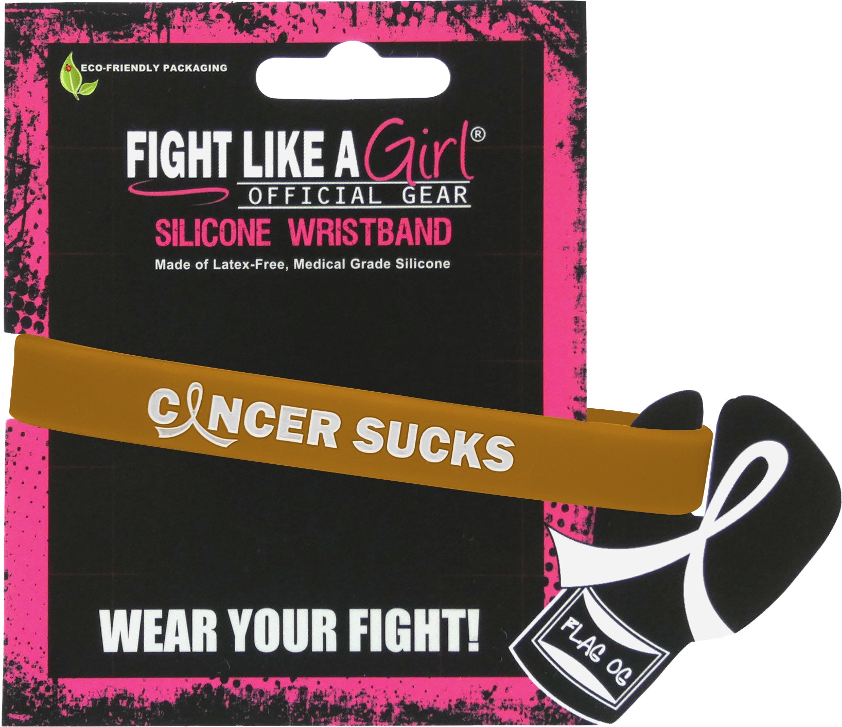 Cancer Sucks Silicone Wristband - Amber (Discontinued)