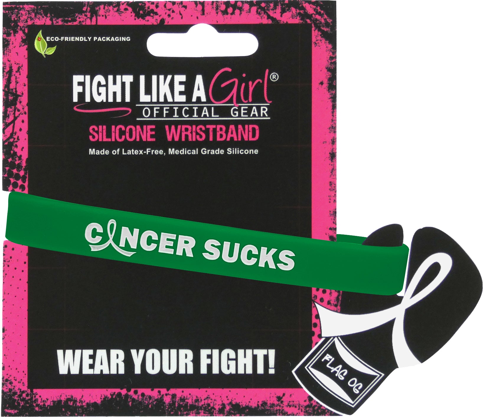 Cancer Sucks Silicone Wristband - Green